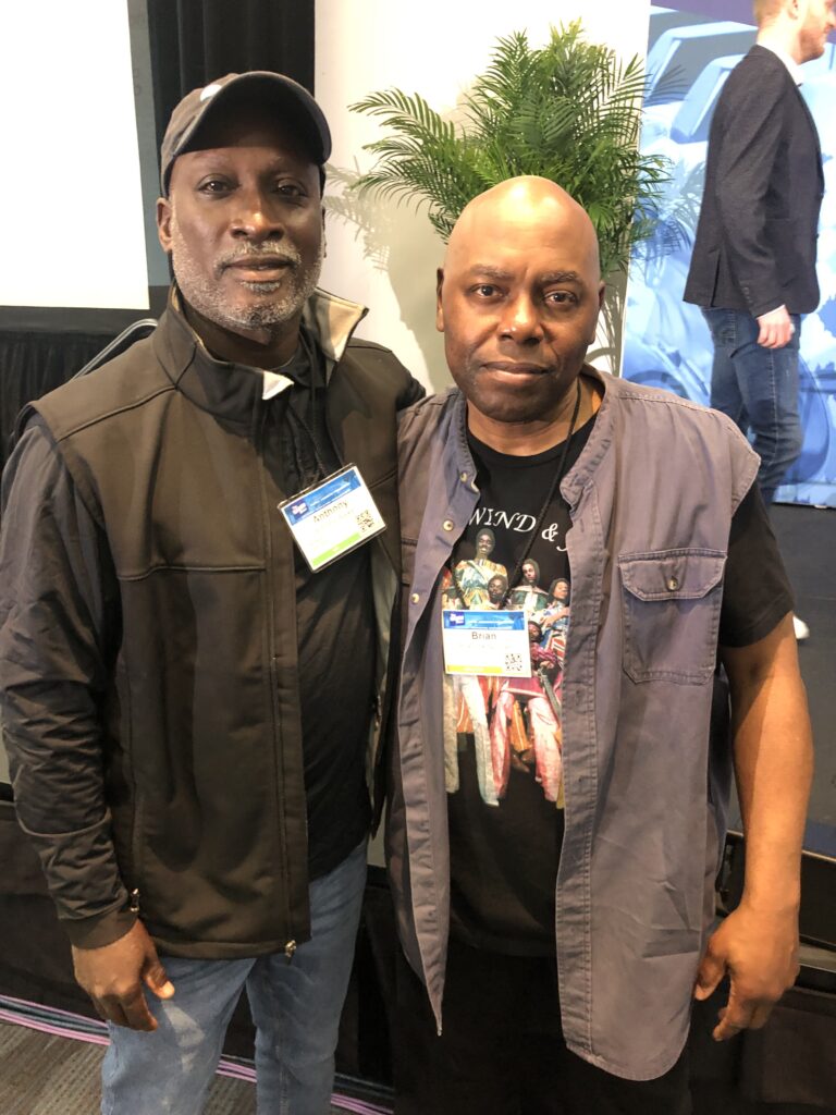 Brian Hardgroove-Public Enemy with Anthony Walker at NAMM 2023.