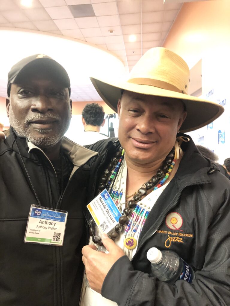 Michael Narada Walden and Anthony Walker at NAMM 2023